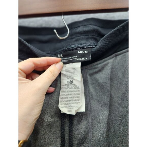 Under Armour Mens ColdGear Joggers Medium Gray & Black - Picture 3 of 5